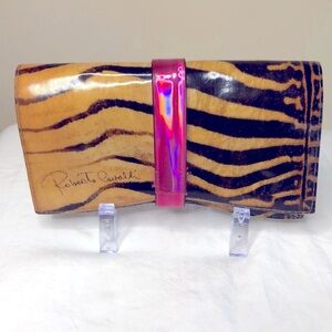 ROBERTO CAVALLI Vintage Animal print Sunglass Case. Made in Italy.